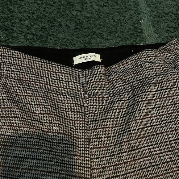 Max Studio women’s size medium Black and White Checkered Wide Leg Pants - Picture 2 of 2